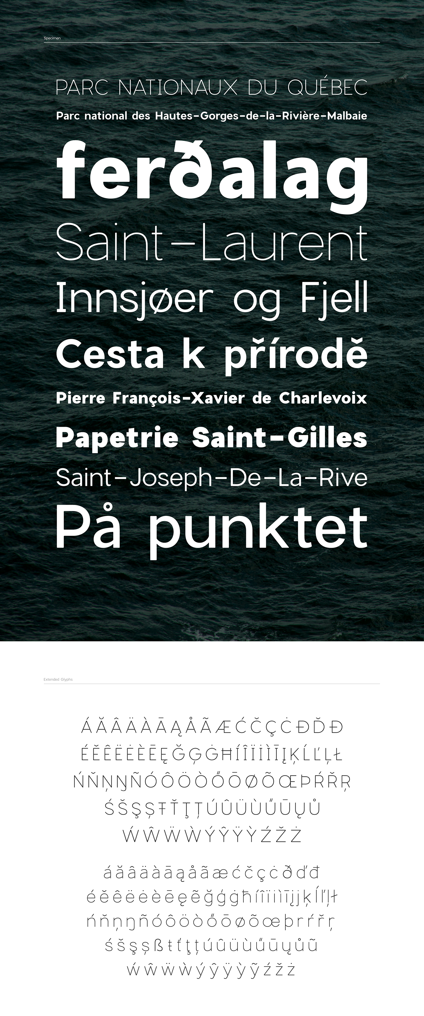 font type Typeface Quebec water bold Display Nature Hipster glyphs