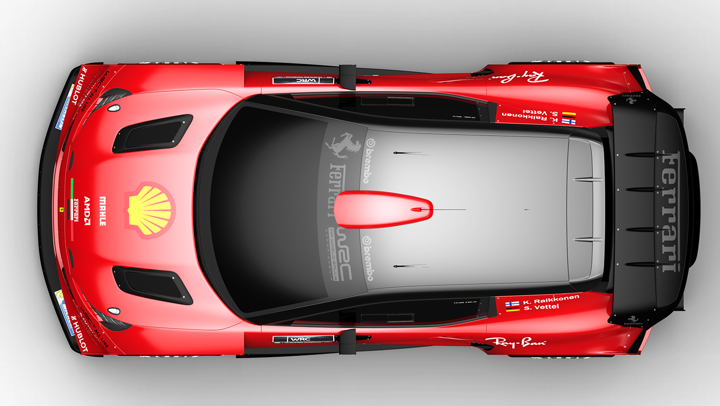 WRC FERRARI Hatchback Alias keyshot 3dmodeling rendering conceptcar car