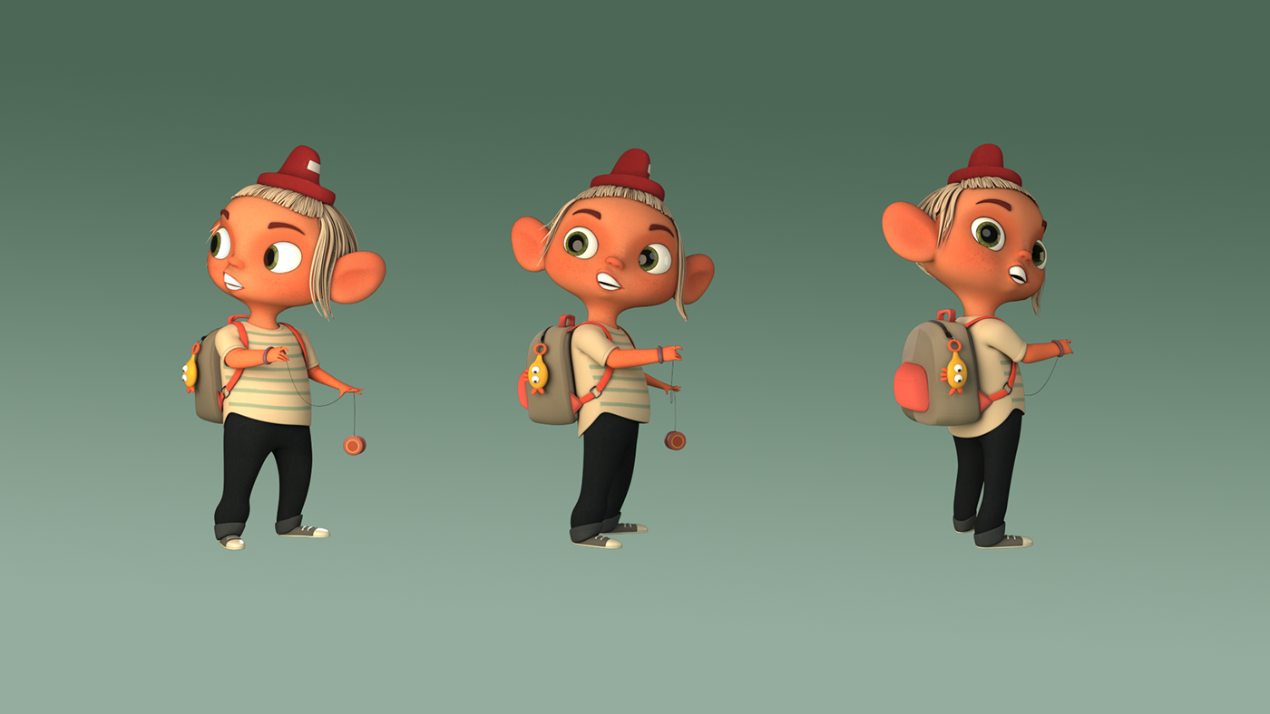 3D Character 3dmodeling cartoon characterdesign Zbrush Render boy yoyo
