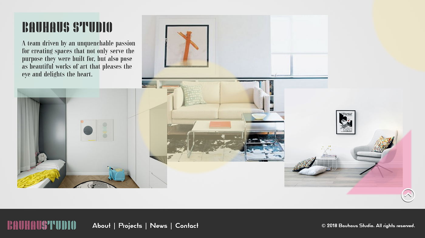AdobeHiddenTreasures homepage bauhaus Website interiordesign minimalist