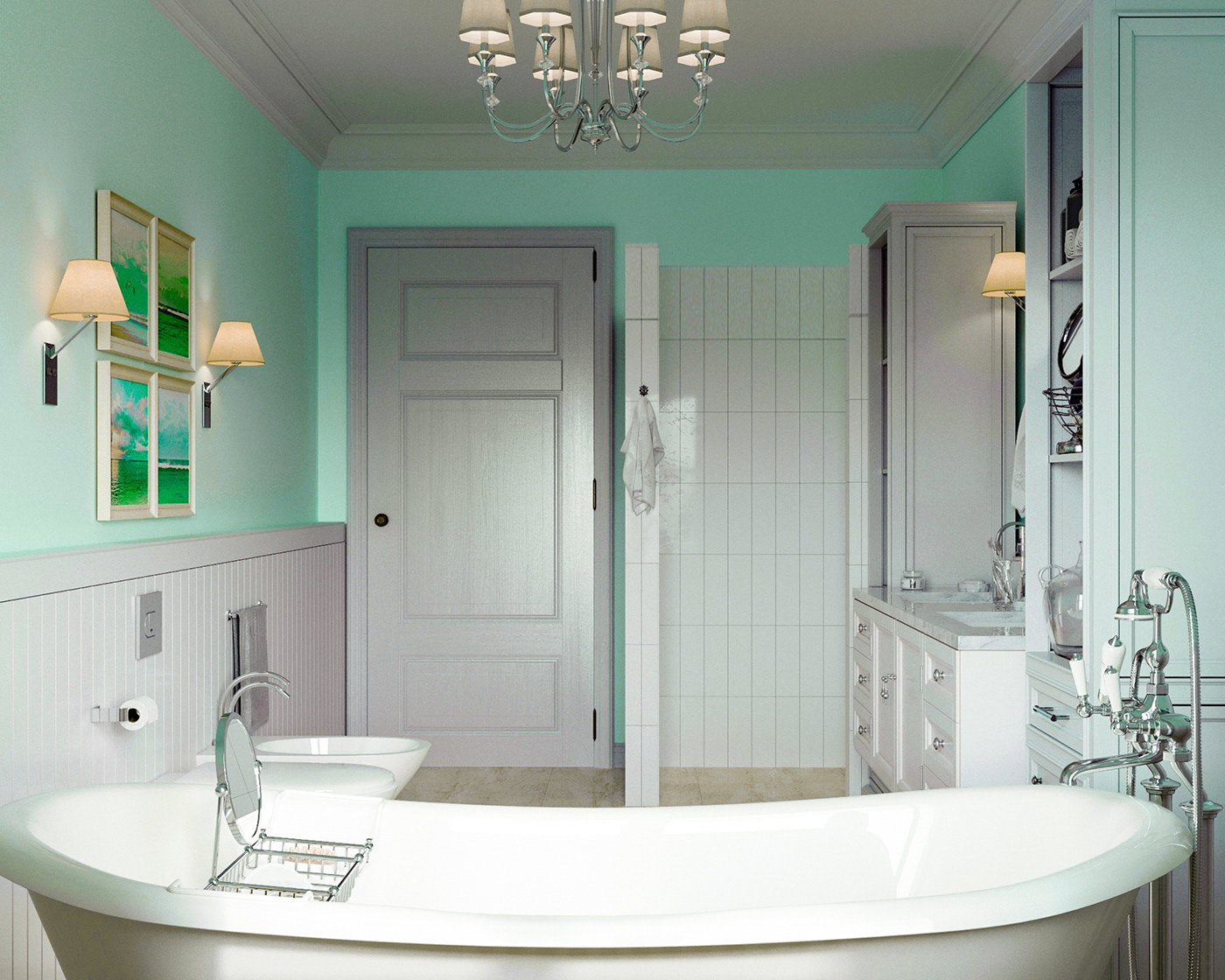archviz bedroom Classic design bedroom interior design  neoclassic Render visualization дизайн ванной дизайн интерьера