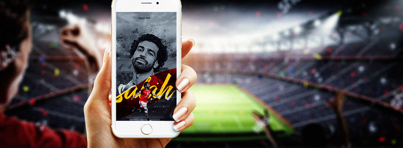 design advertise CAN2019 mohamedsalah salah Liverpool football Caf stadium FIFA