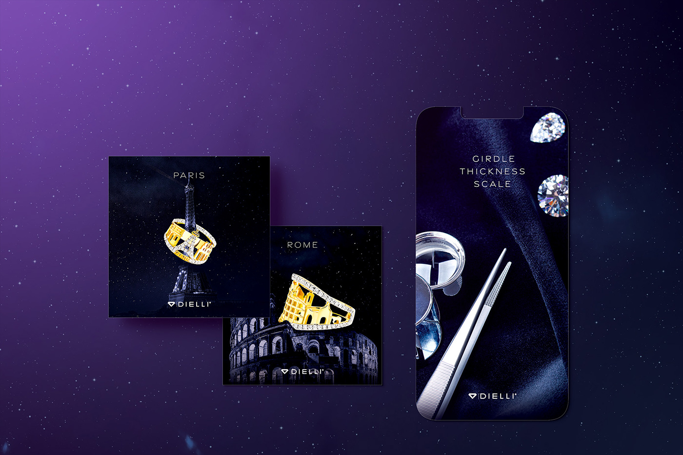 luxury diamond rings, social media post, istanbul,rome,diamond