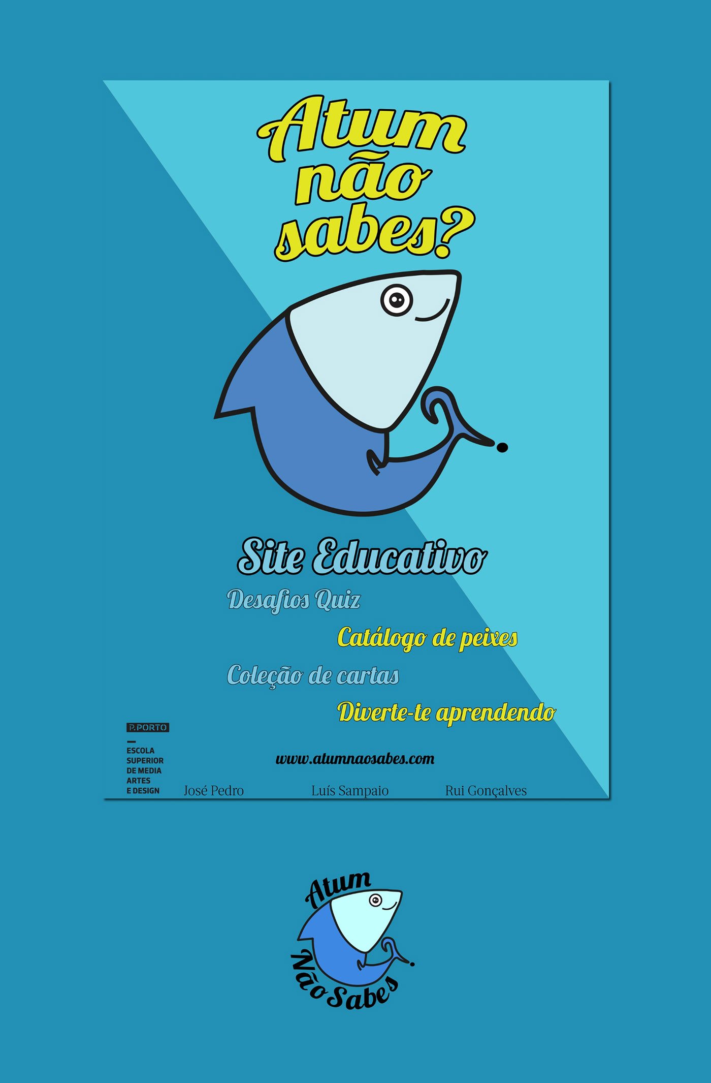 educativo Illustrator peixe photoshop poster