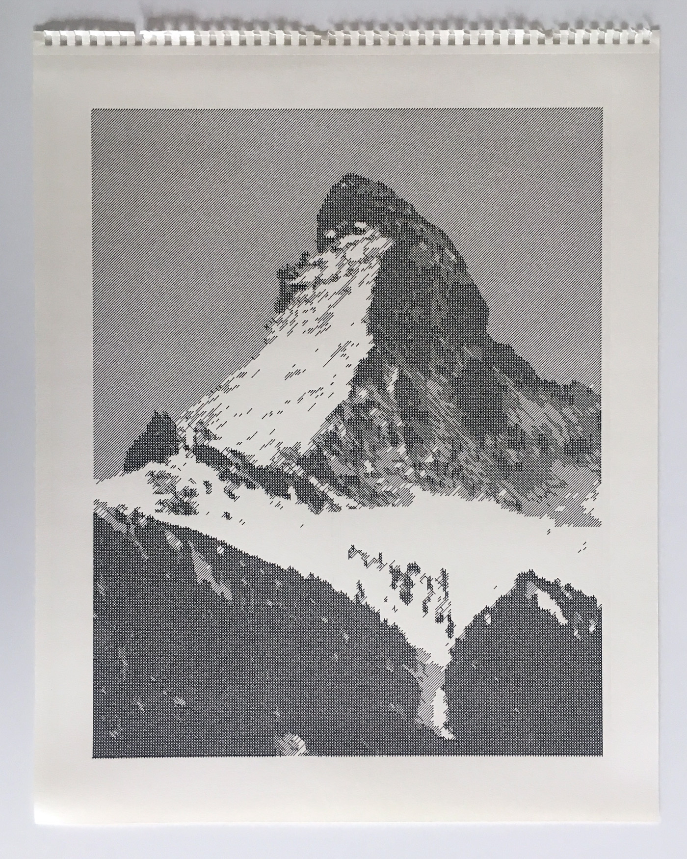 Drawing  art Matterhorn mountain plotter line art line filter