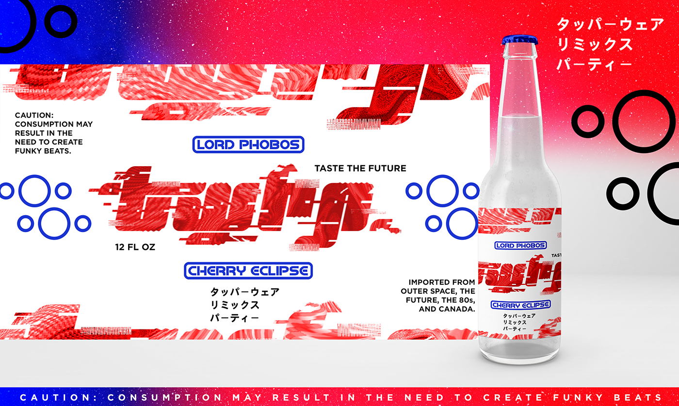 soda Packaging bottles Space  funky glass pop futuristic japanese typography  