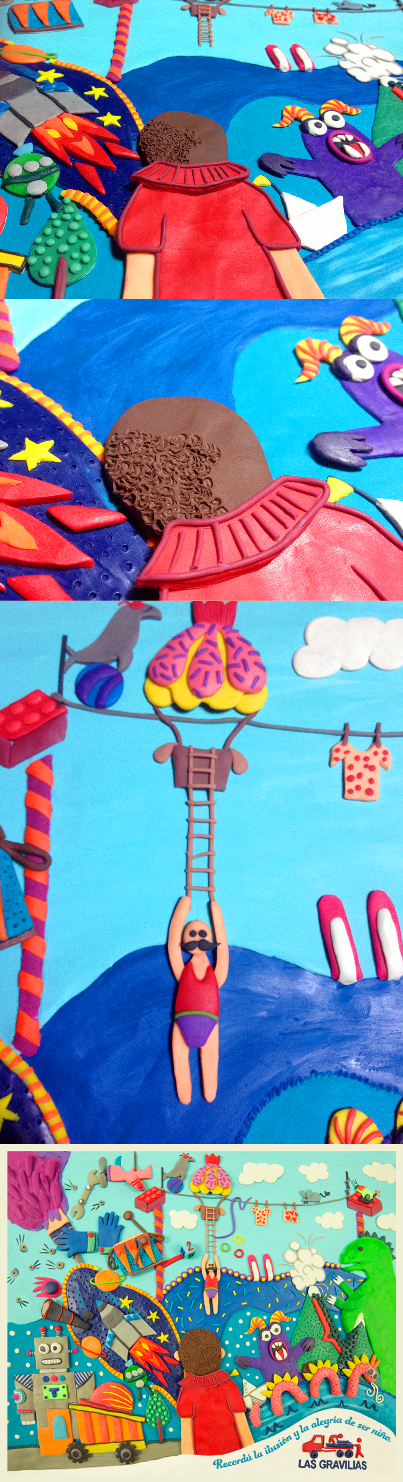 Plasticine handmade Creativity art colorful poster craft