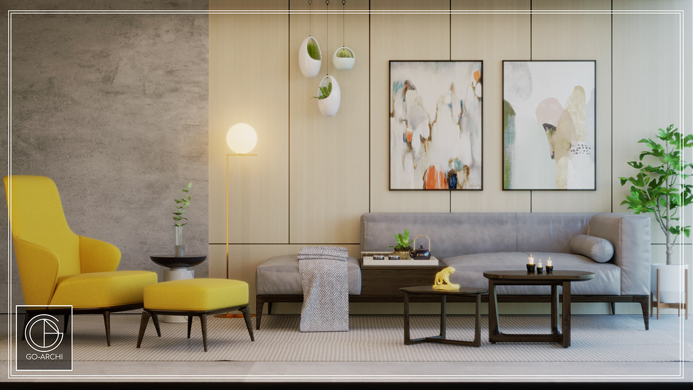interior design  3ds max vray Cororna living room design architect