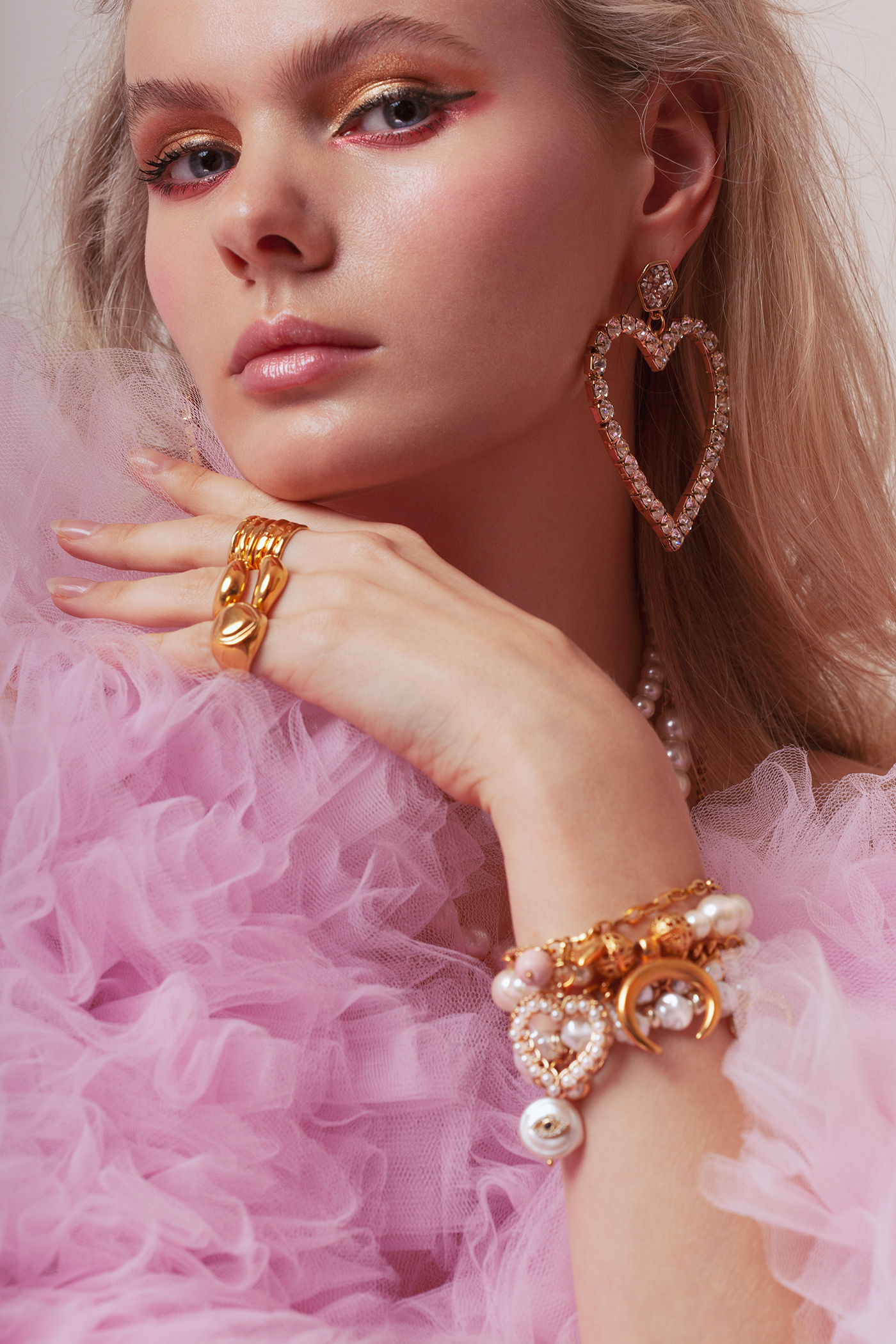 80s campaign disco chic Fashion  Jewellery model