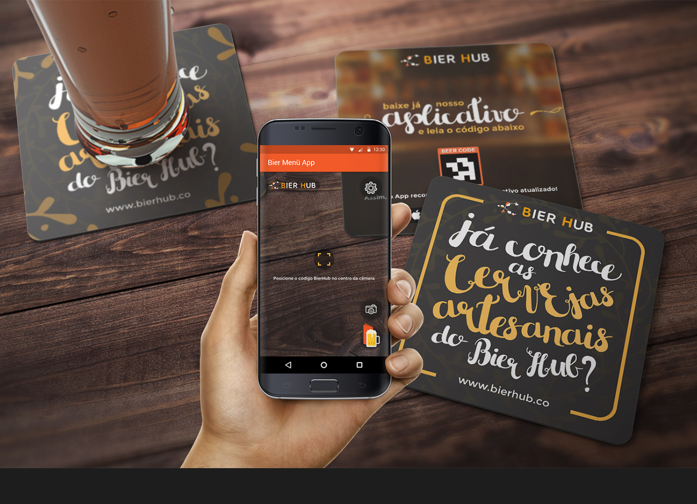 beer AR augmented reality Bier Cerveja coaster brand cardápio vr bar