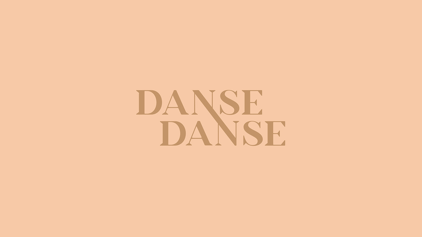branding  danse DANCE   mouvement Typeface Show artists tension gold peach