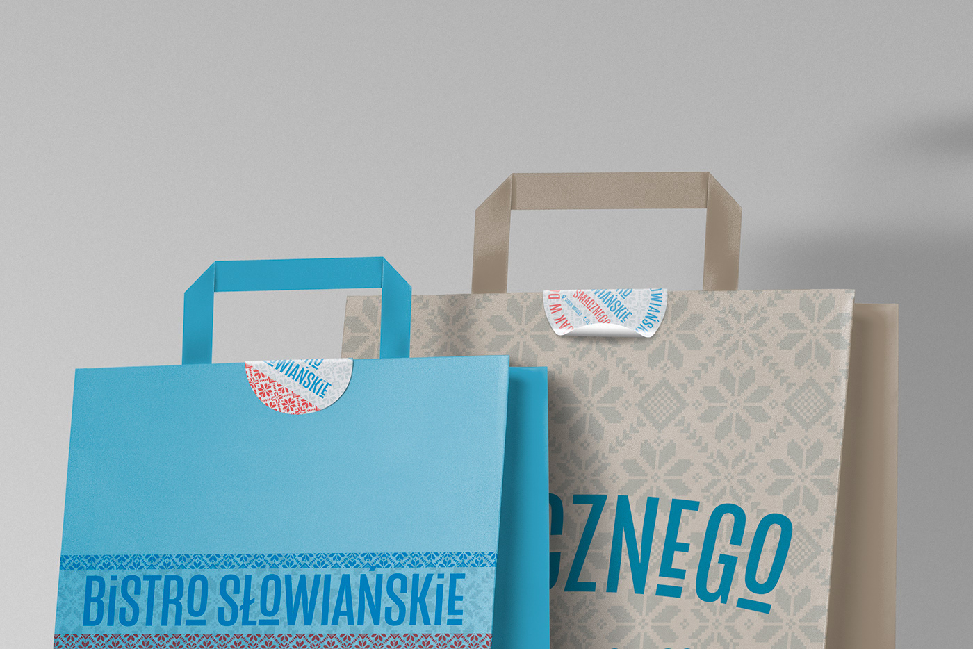 Paper bags for restaurant.