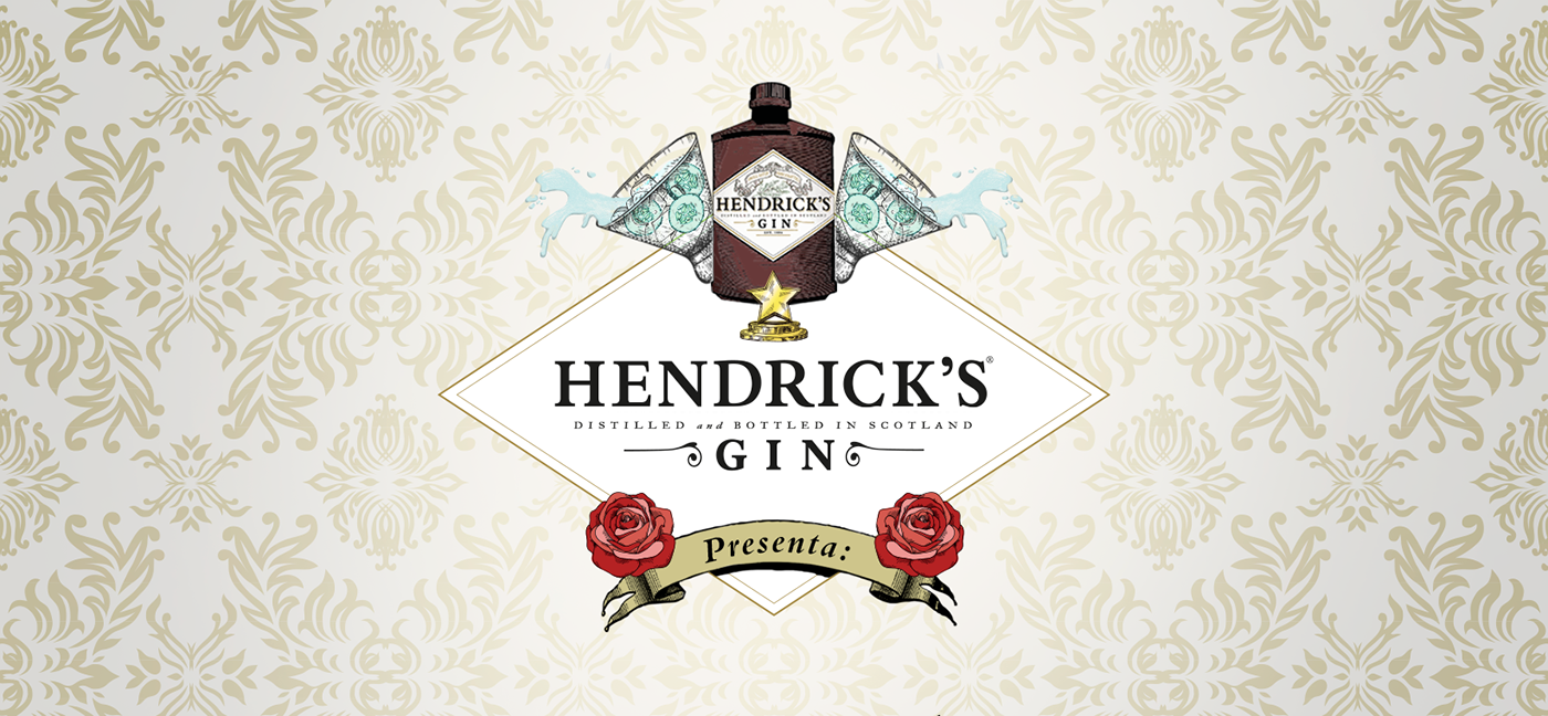 gin hendrick's vintage London alcohol madrid cocktail pepino Rosas canvas