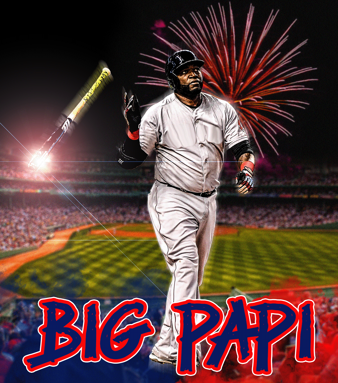 David Ortiz baseball mlb sports graphic design  Sports Design graphic Adobe Photoshop wallpaper