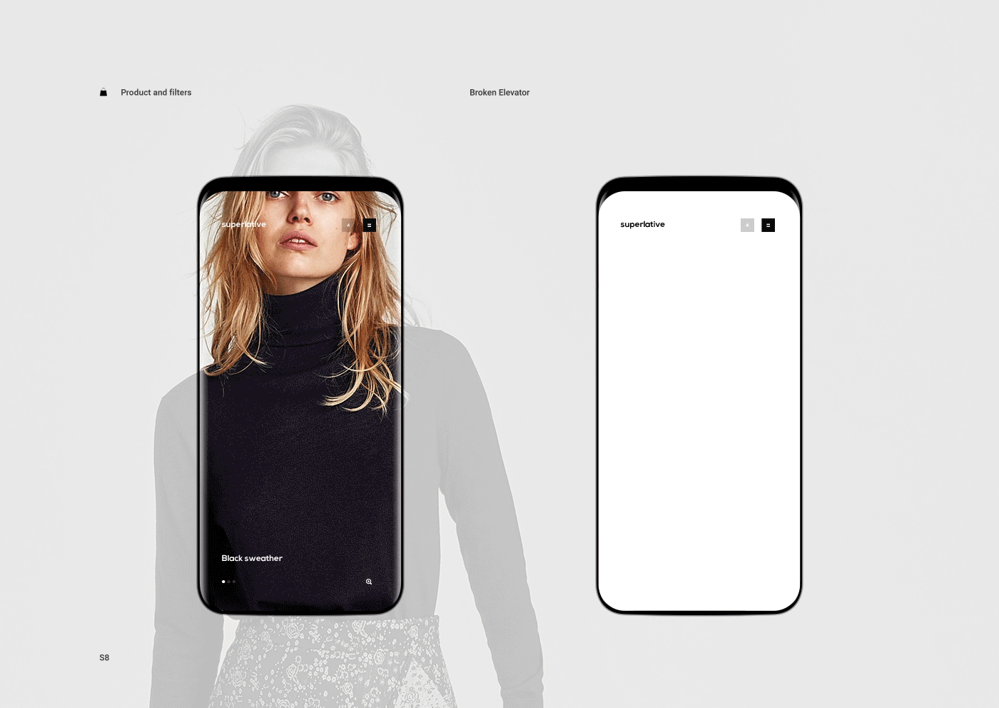 UI ux Lookbook Fashion  minimal motion mobile Website Web Design  supreme