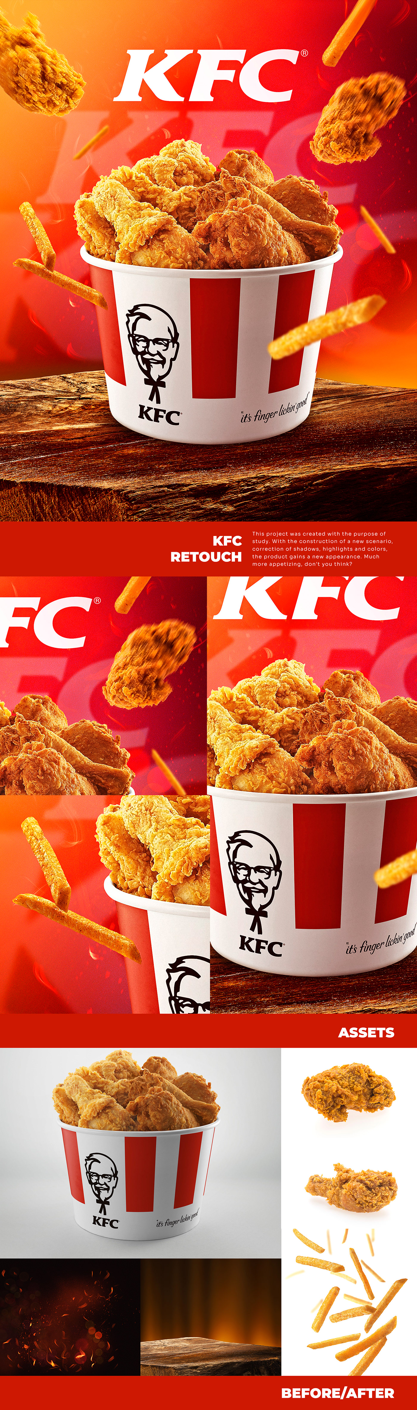 Digital Art  KFC KFC bucket manipulação manipulation Packshot postproduction ProductRetouching retouch retouching 