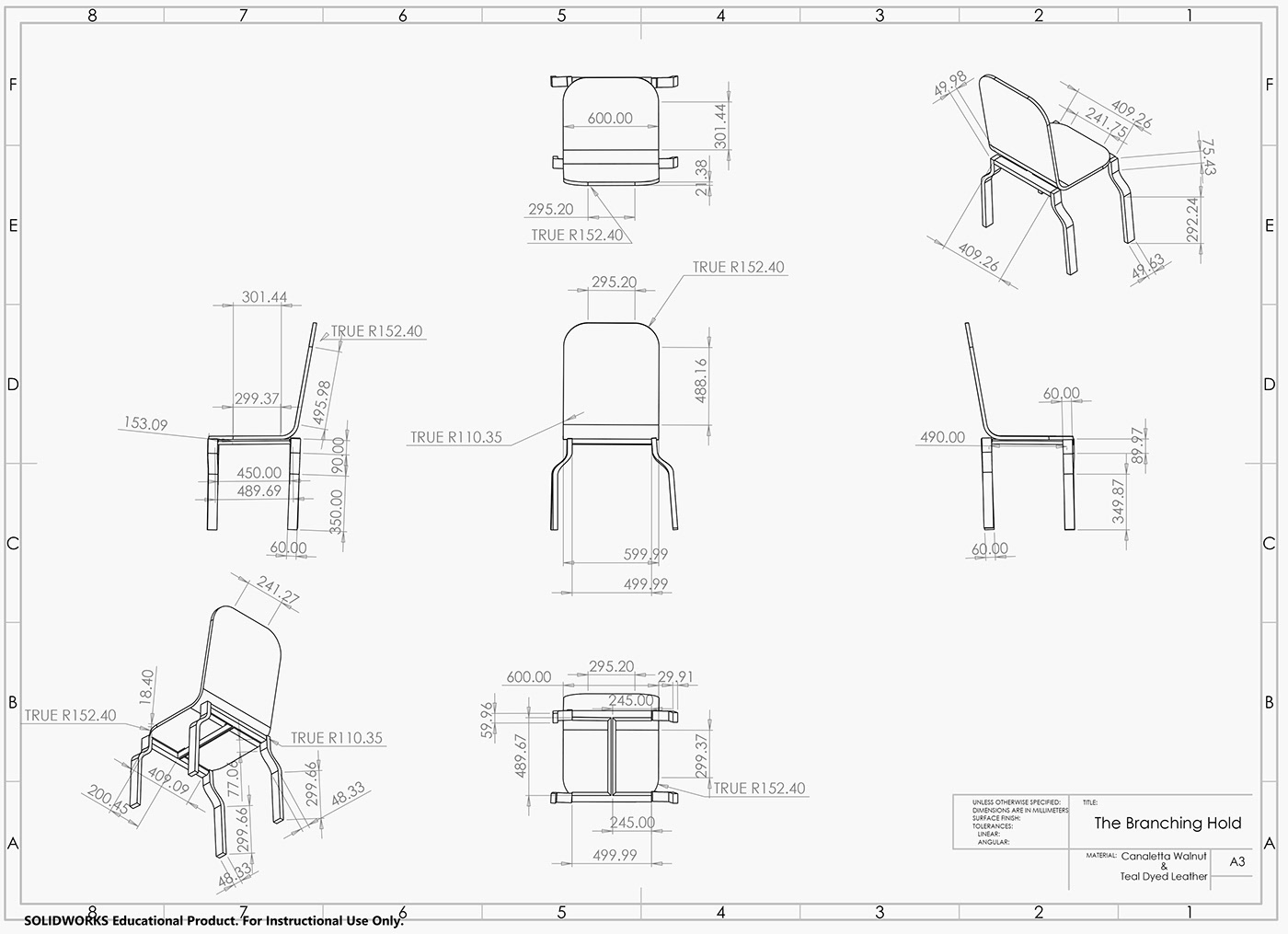 cad chair design furniture furniture design  product design  Solidworks