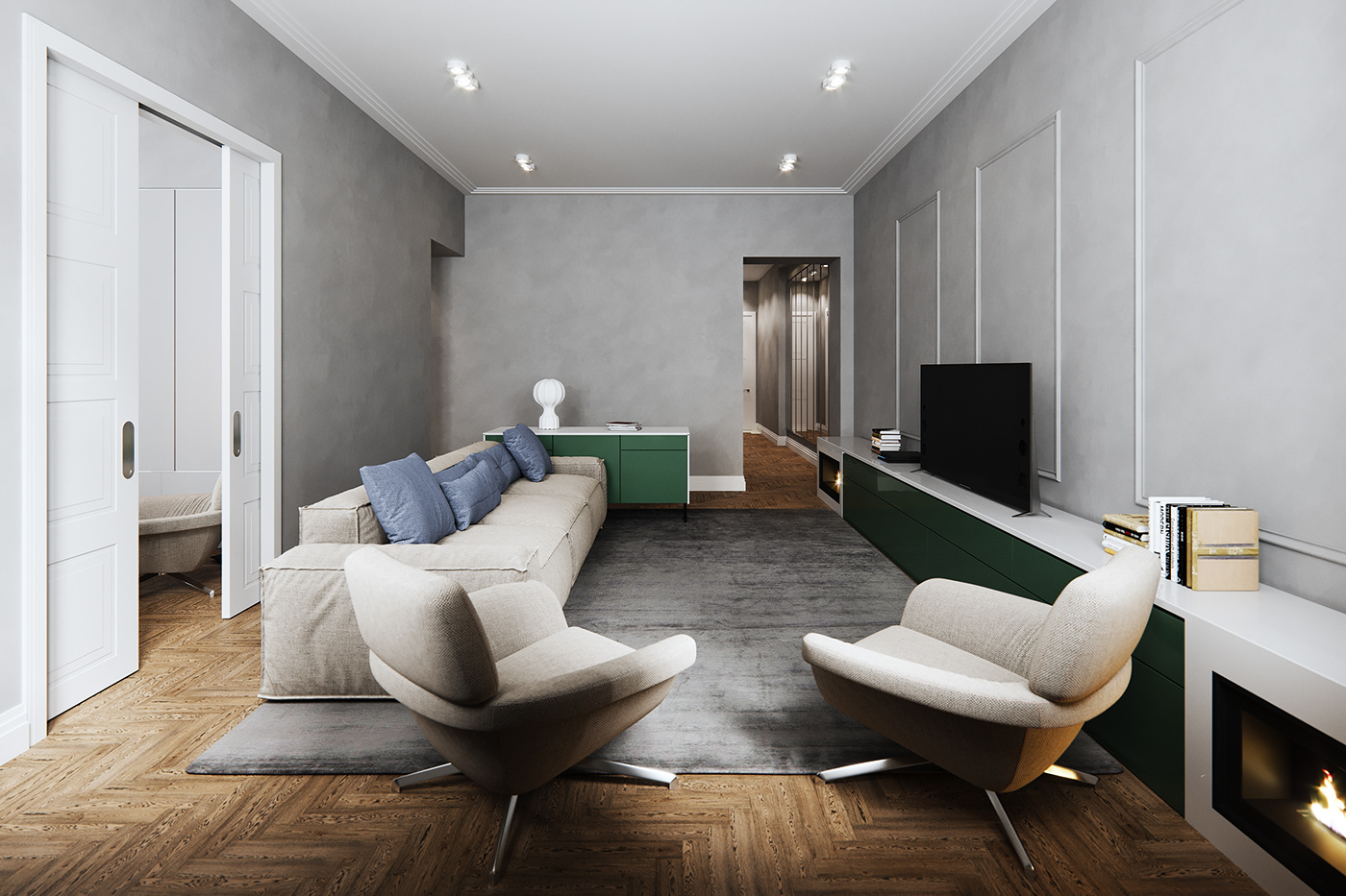3dsmax berlin Classic Interior coronarenderer design designinterior ganzhailya ganzhastudio Interior vizu
