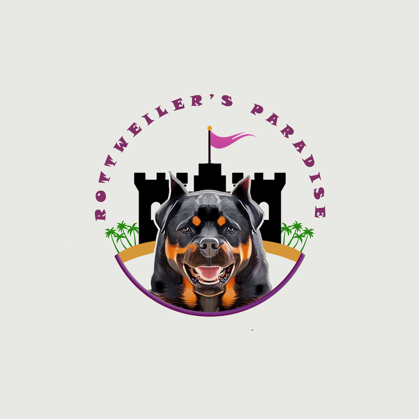 Logo Design branding  Mascot dogs rottweiler