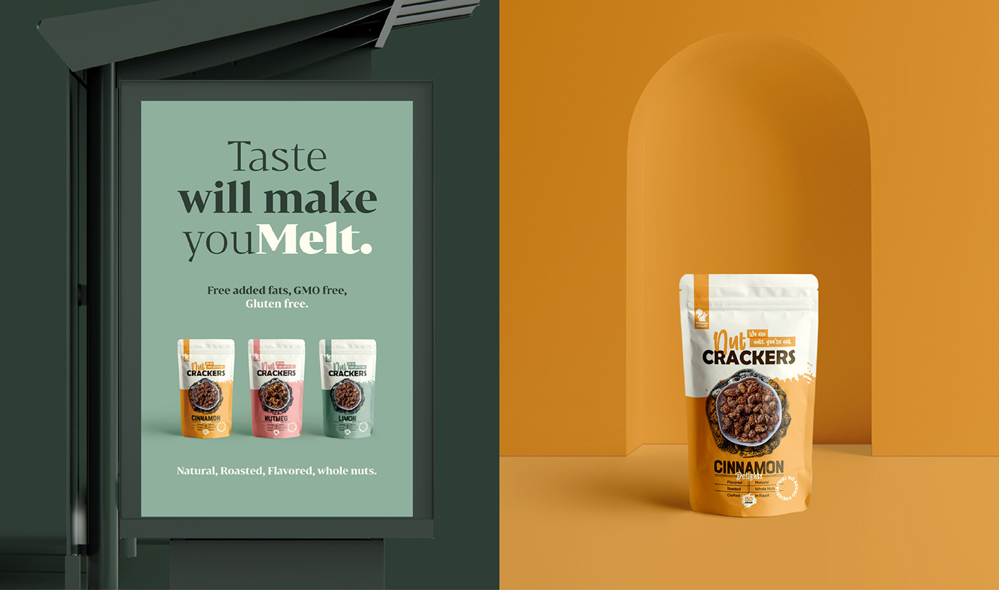 nuts snack chips food and beverage brand identity branding  Brand Design logo visual identity Packaging
