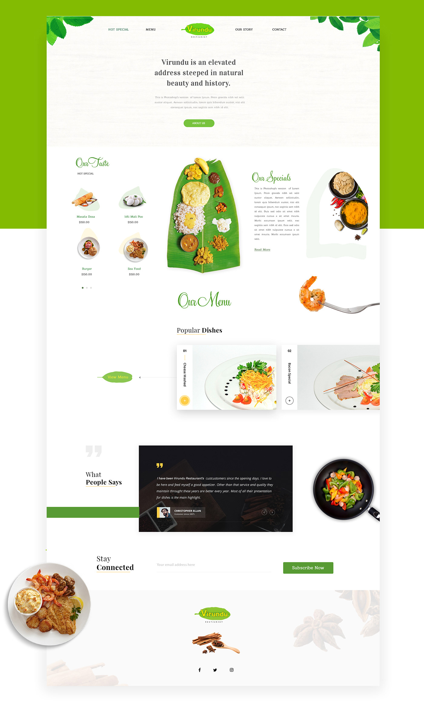 brand branding  Authentic traditional indian food South Indian natural restaurant interactive design