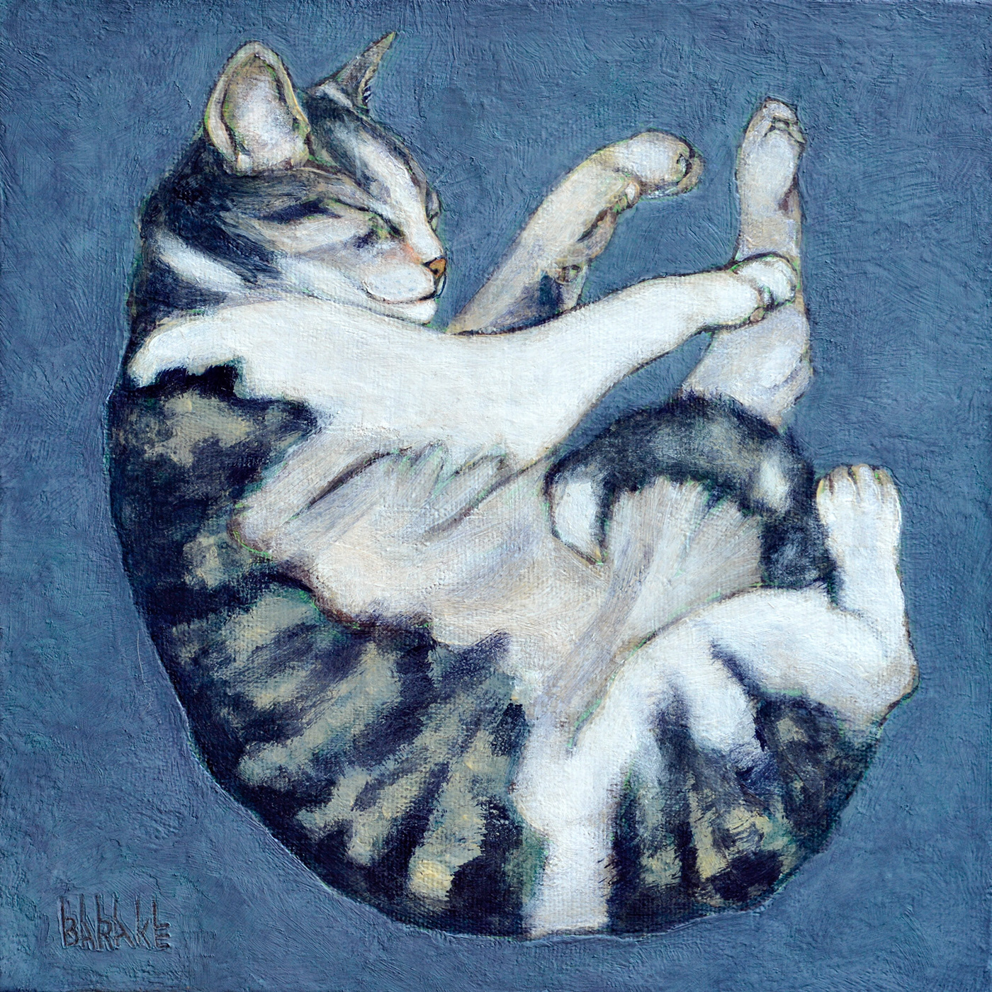 art painting   animals cats asleep impressionism Expressionism