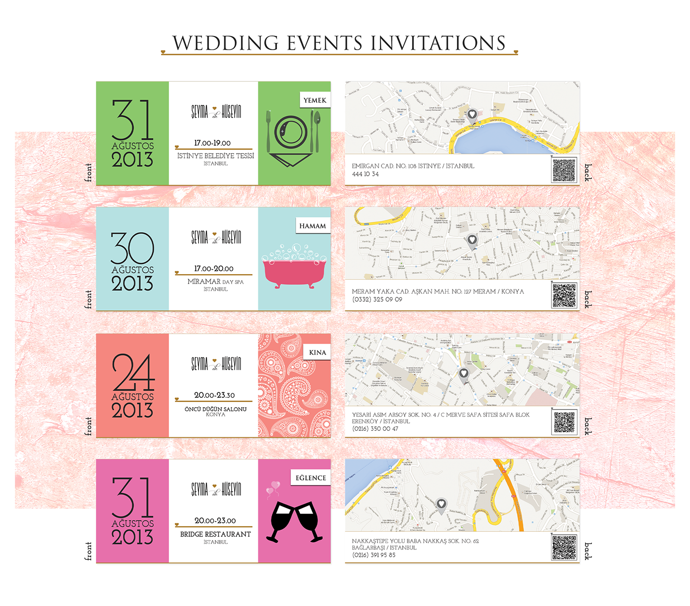 Wedding Invitation Design event invitation design gift card design