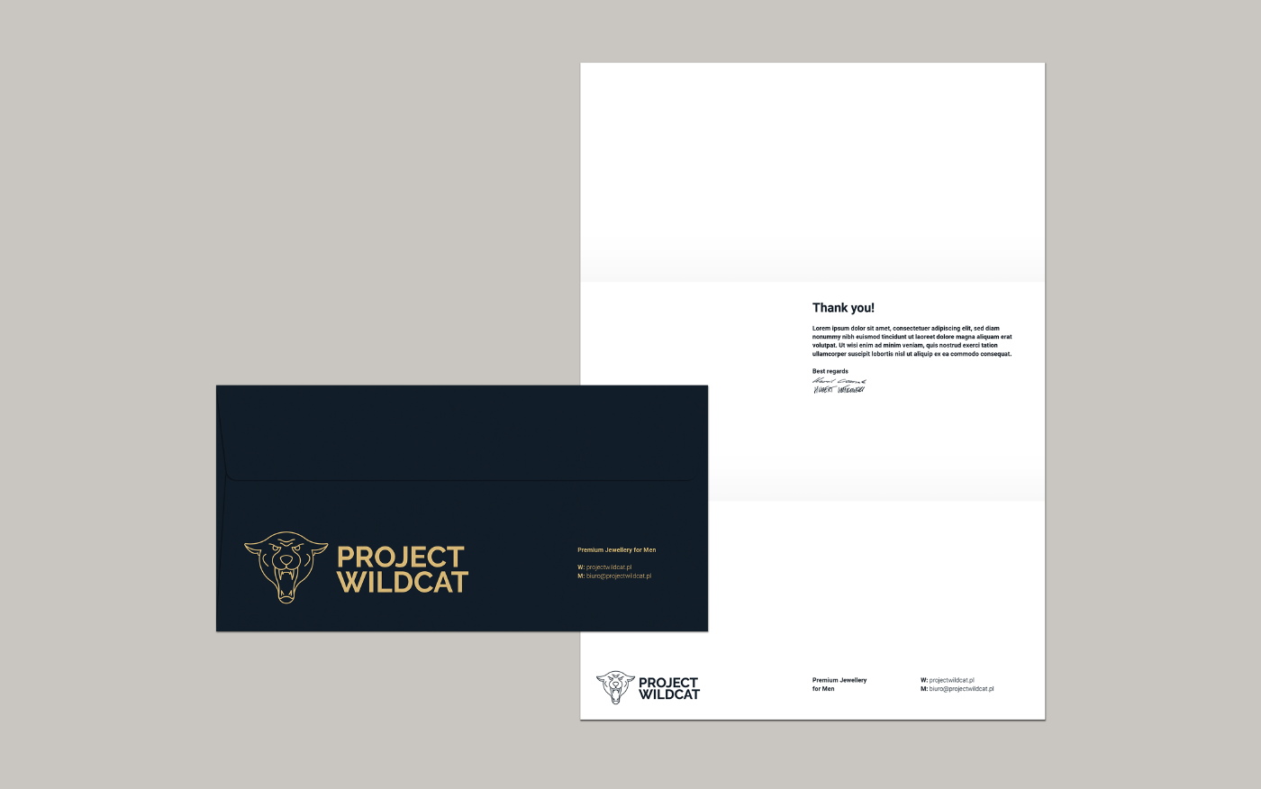 branding  gold Jewellery logo premium visual identity wild cat