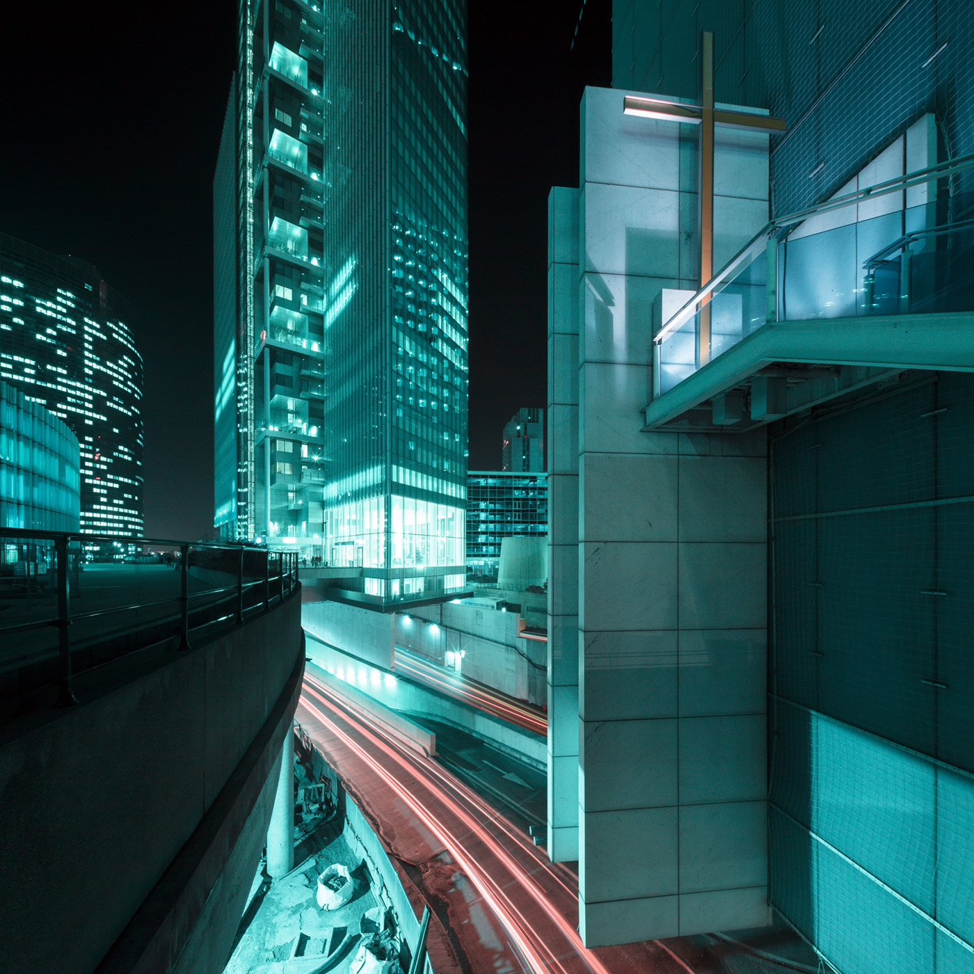 architecture Cyberpunk infrared infrared photography matrix night photography Tron Urban