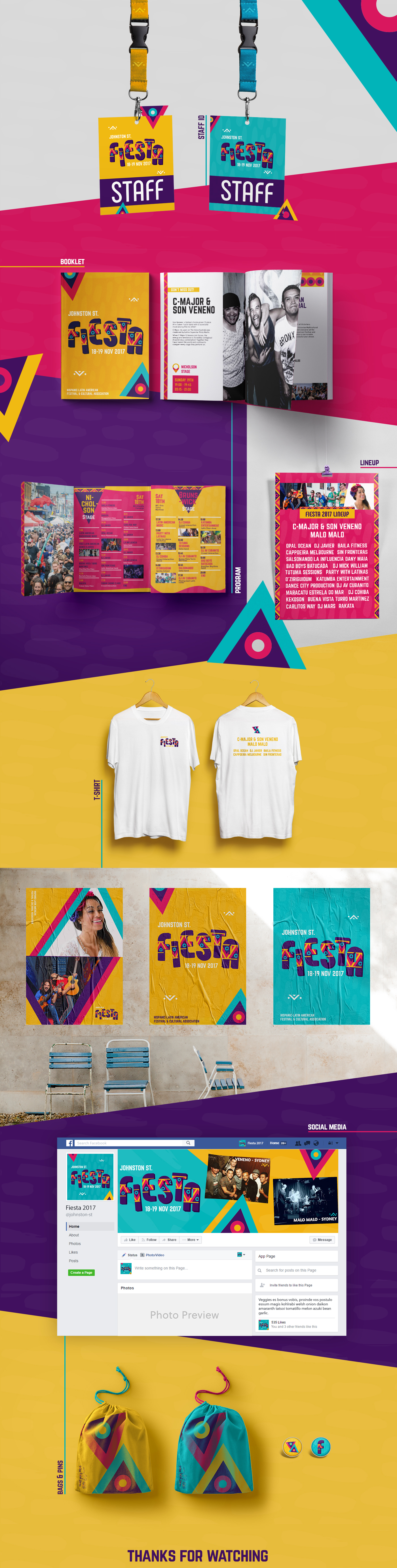 Event branding  identity festival Colourful  Latin culture graphic design 