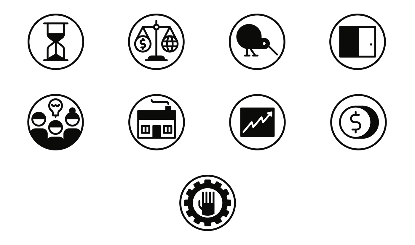 graphic iconography icons linework monoline simple textures vector