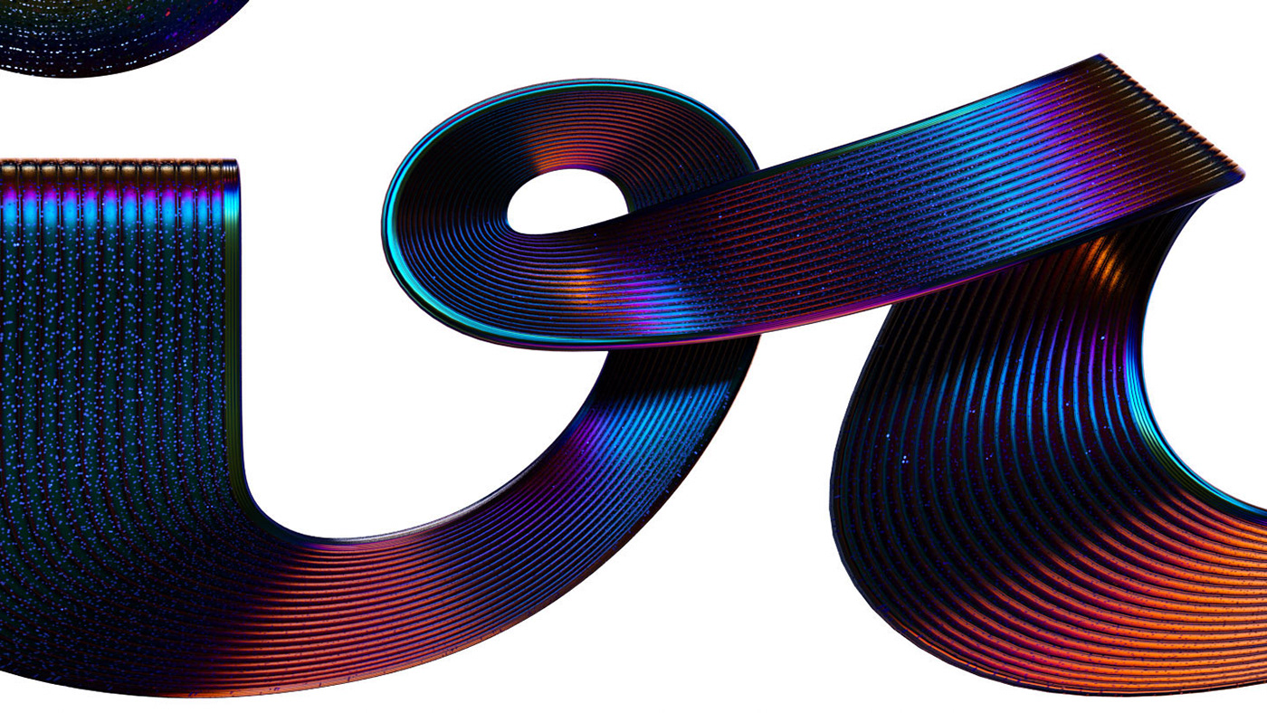 3D Esquire identity iridescent logo Magazine Cover type treatment typography   3D Type graphic design 