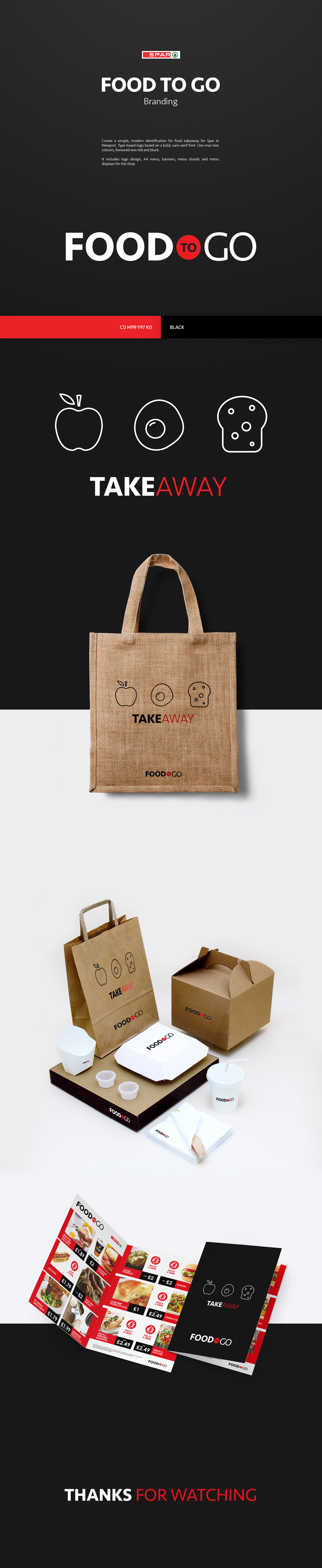 Food  take away logo flyer leaflet banner menu bag Coffee modern simple clean