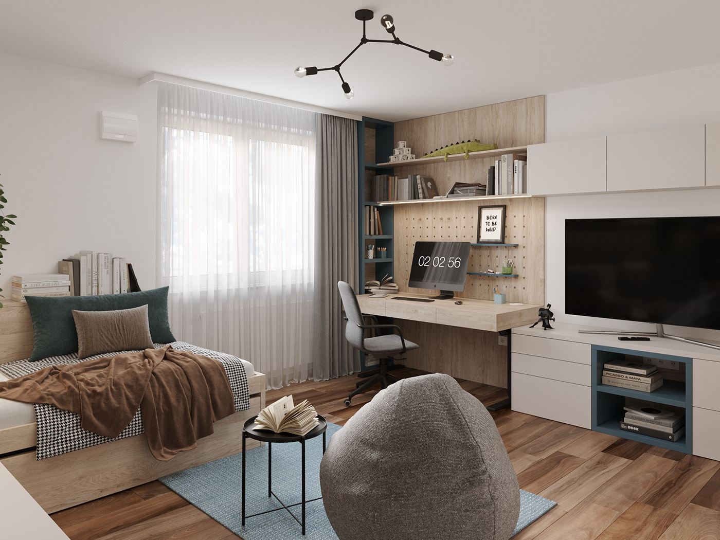 childroom interior design  visualization architecture Render 3D modern 3ds max archviz corona
