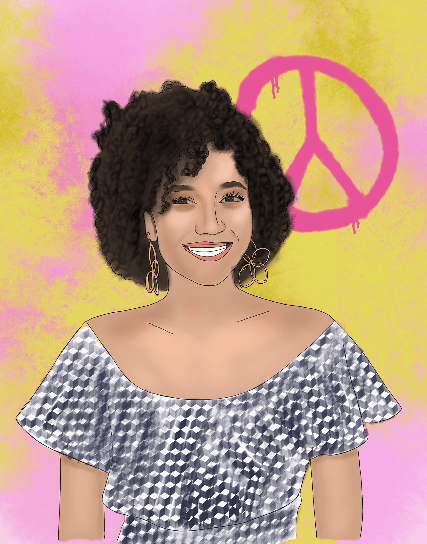 activist afro bipoc bipocart Brazil brazillianwoman curlyhair curlyhairwomen Peacemaker