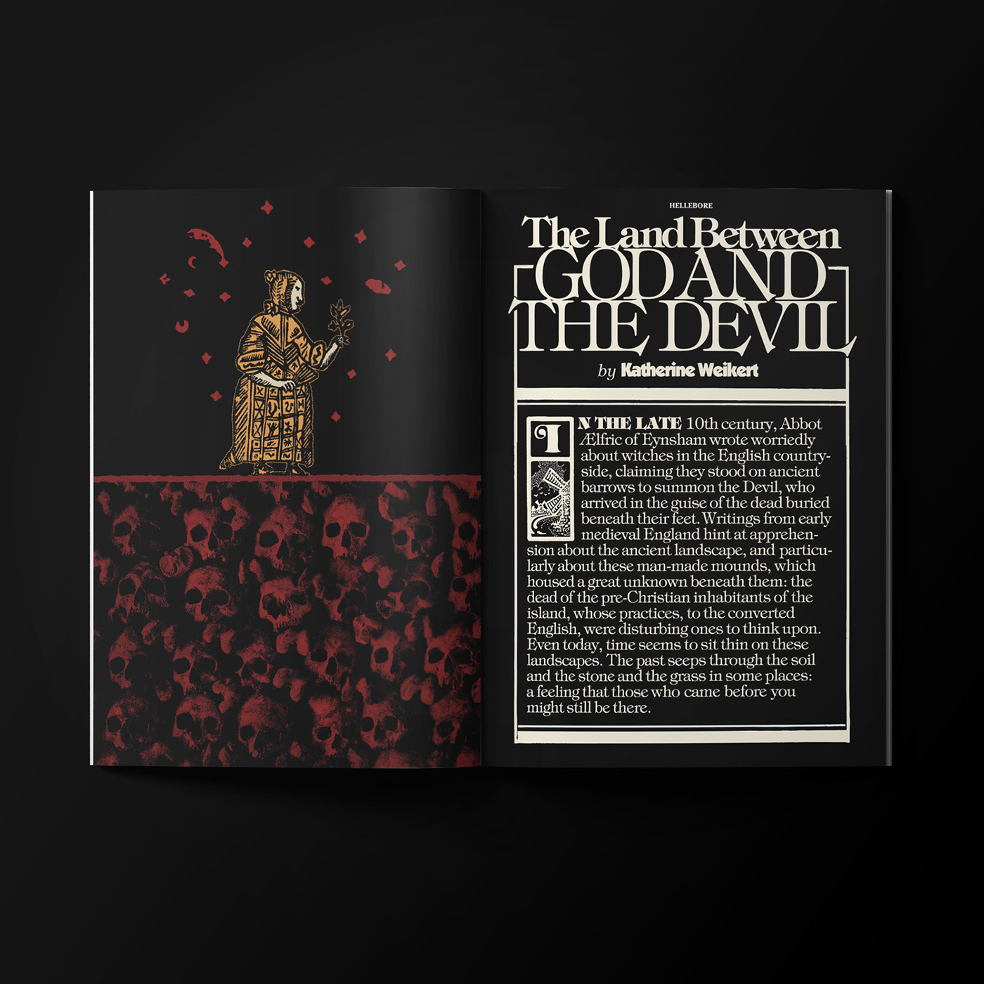 editorial Folk Horror Folklore magazine Magazine Cover Magazine design magazine layout occult occult art typography  