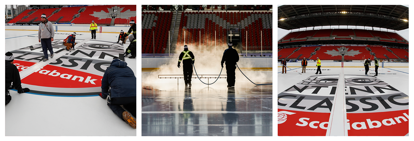 NHL hockey centennial Outdoor silver black sports Canada Toronto detroit