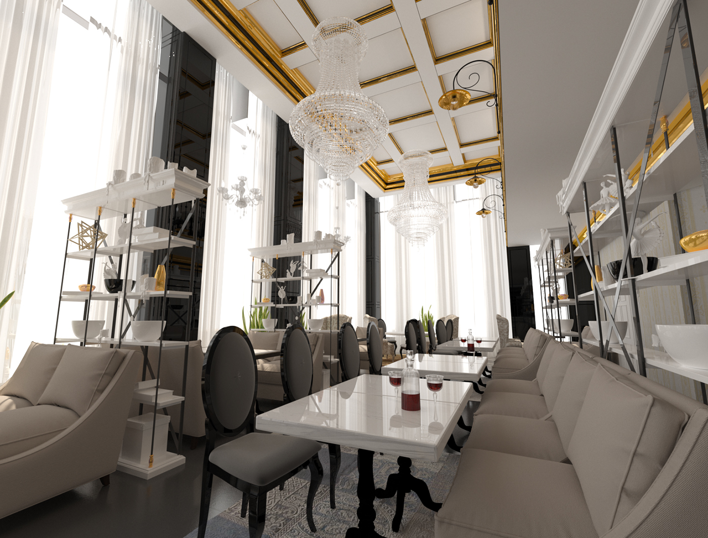интерьер Италия corona render  design interior design  Render architecture visualization Odessa design restaurant