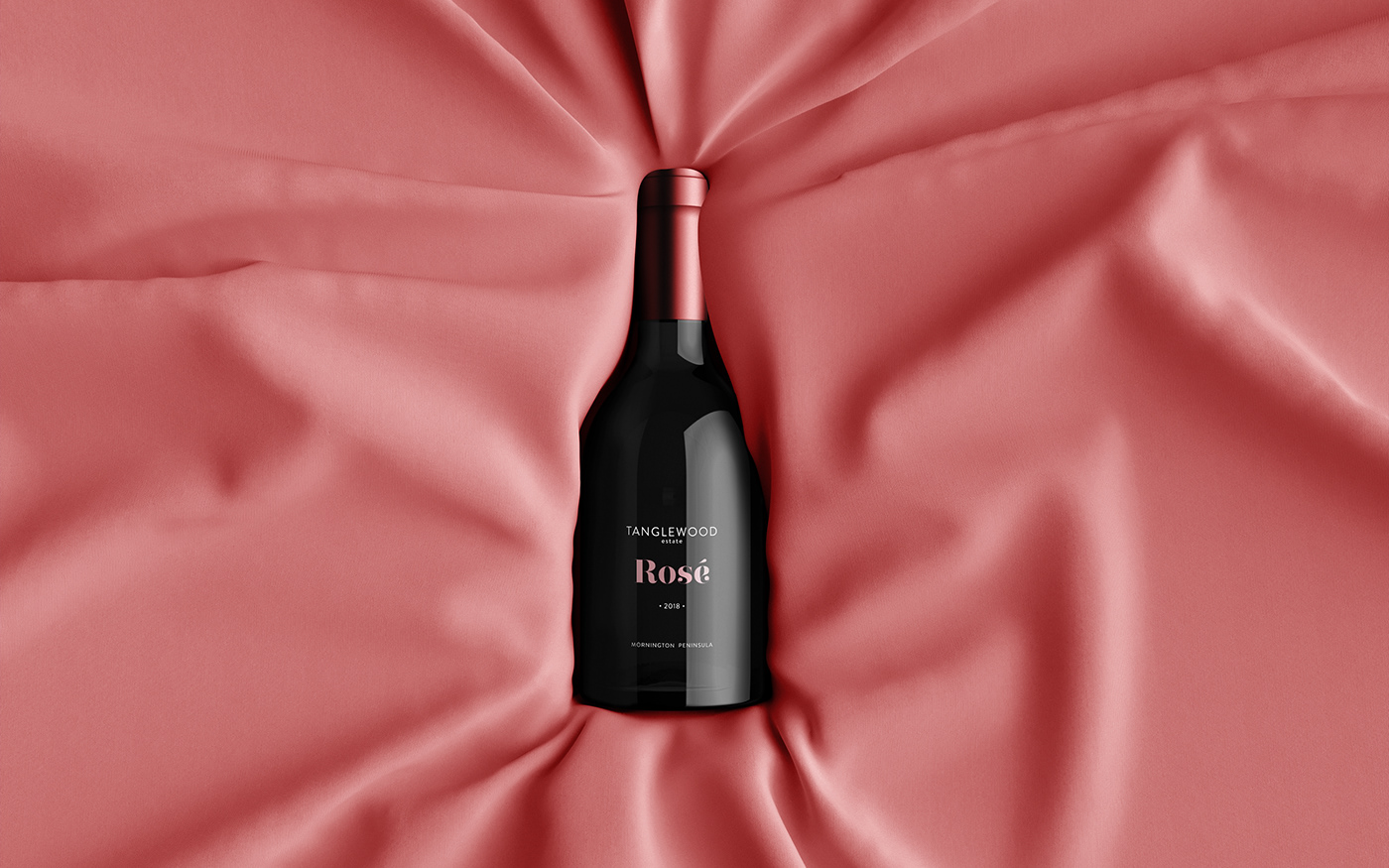Tanglewood Estate:  "Rosè" wine bottle.