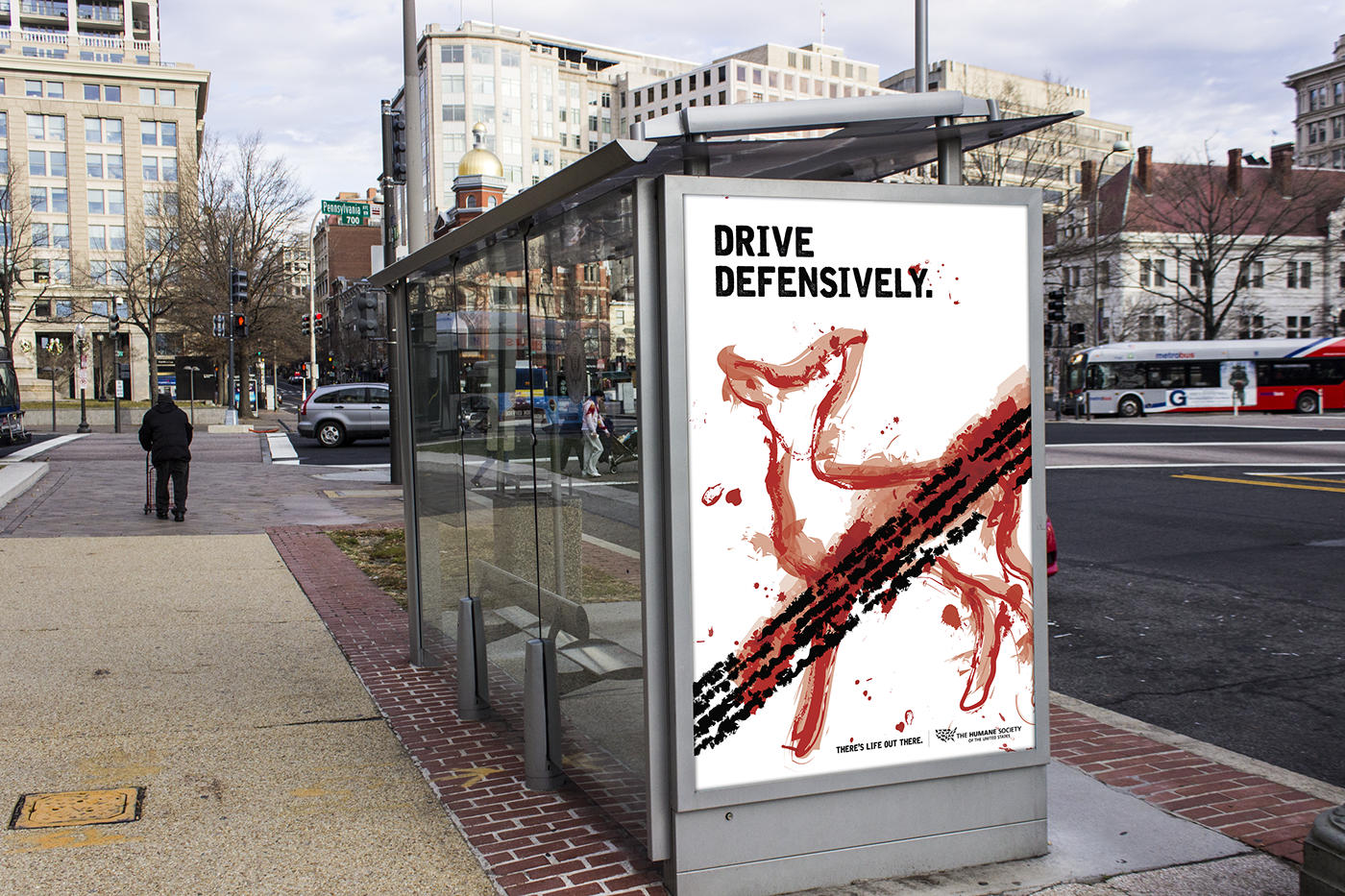 road kill animals campaign animal welfare billboard Bus Shelter advertisement