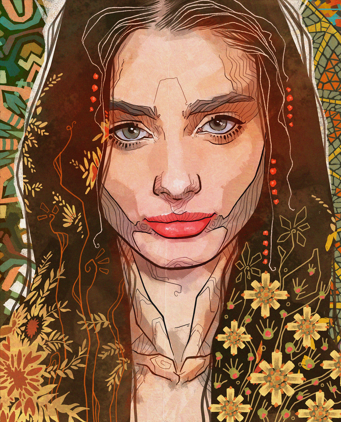 ILLUSTRATION  art artist paint digital Beautiful girl sketch graphic Fashion 