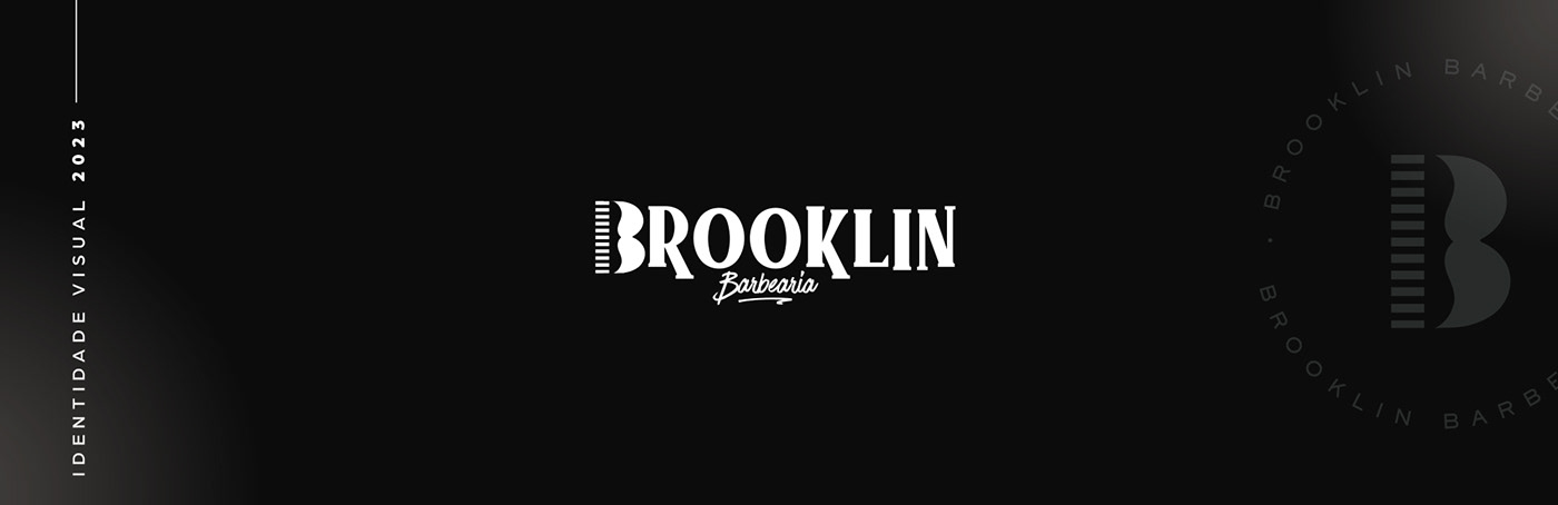 barbearia salão brooklin identidade visual Logotipo marca icone bigode masculino Barba
