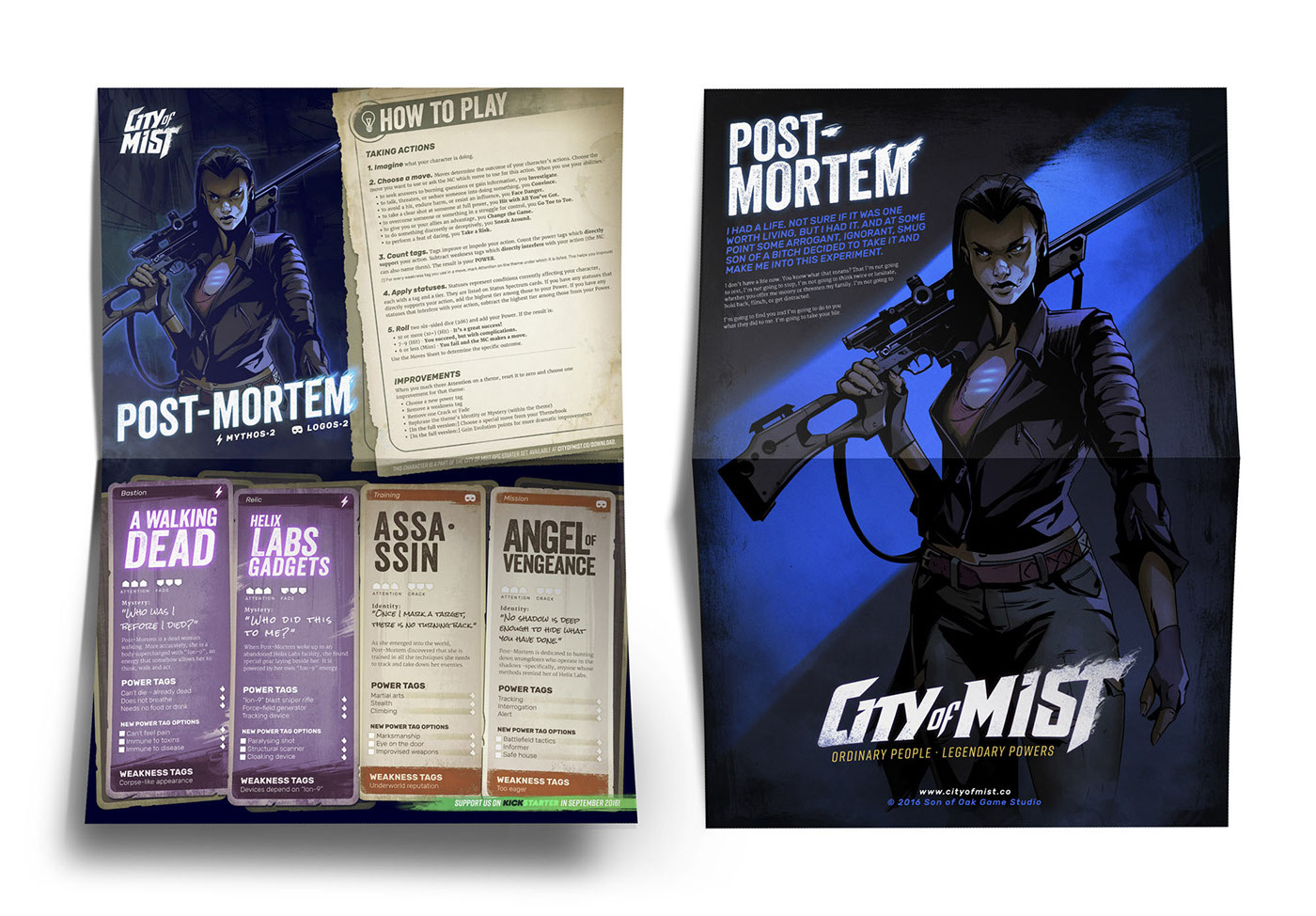 City of Mist starter set posters Role Playing Game role game