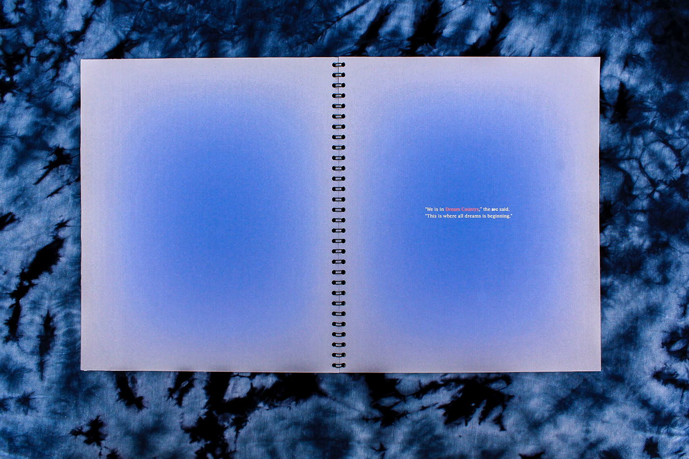 Roald Dahl gradient book wiro blue dream type typography   ILLUSTRATION  Spiral