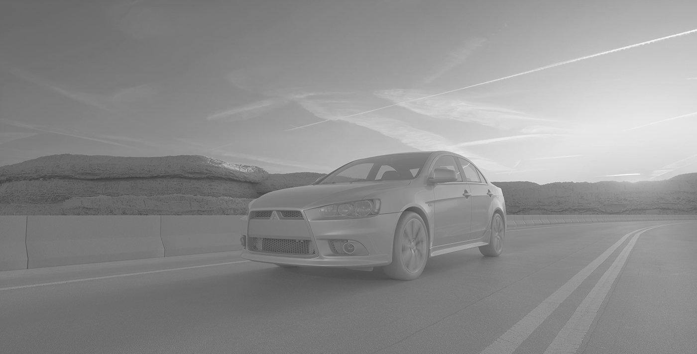 Mitsubishi lancer car carro CGI 3D por do sol Sunrise road estrada