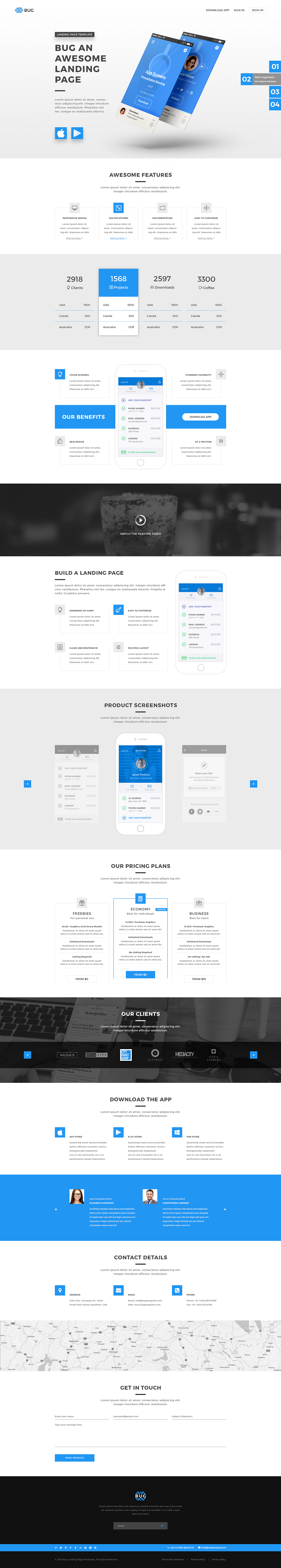 landing page marketing   psd template small business squeeze page start ups