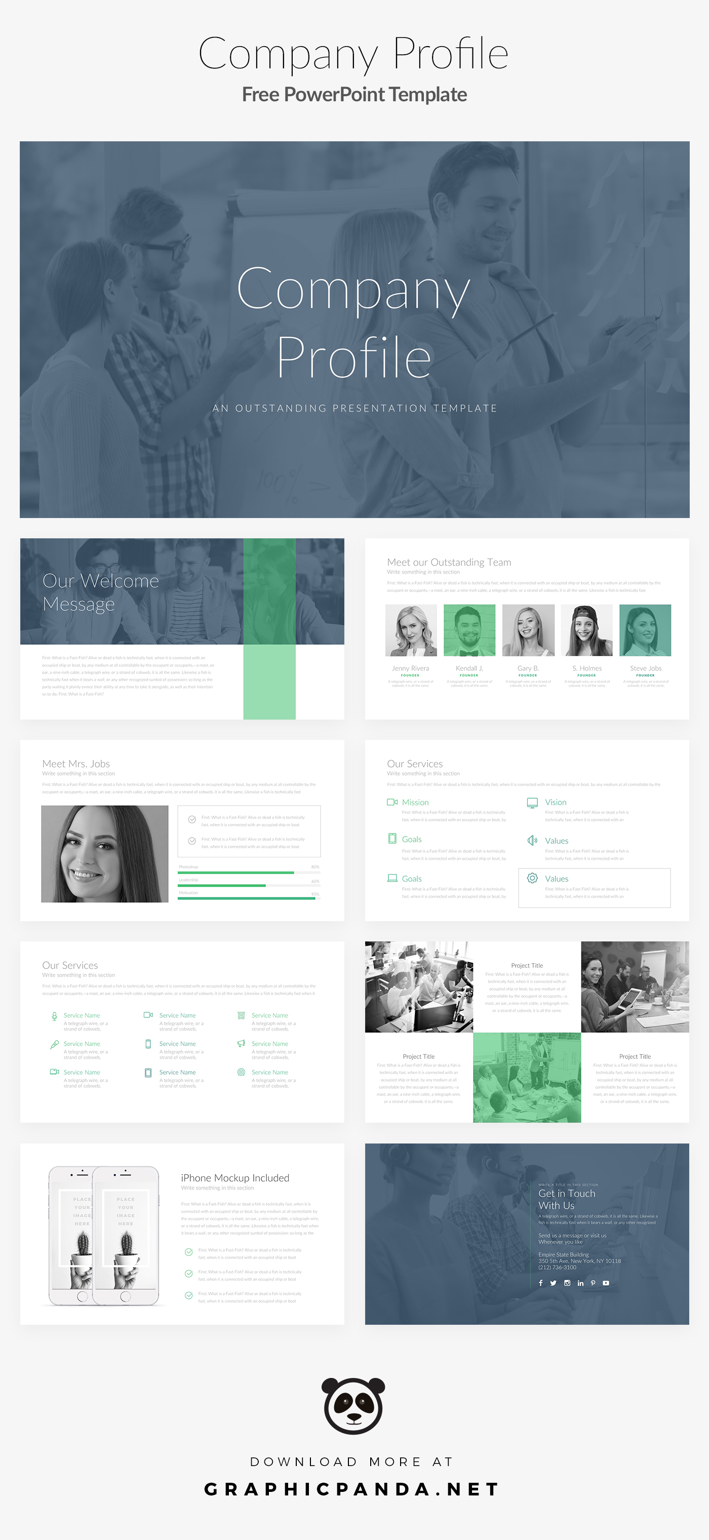 FREE POWERPOINT TEMPLATE COMPANY PROFILE PITCH DECK on