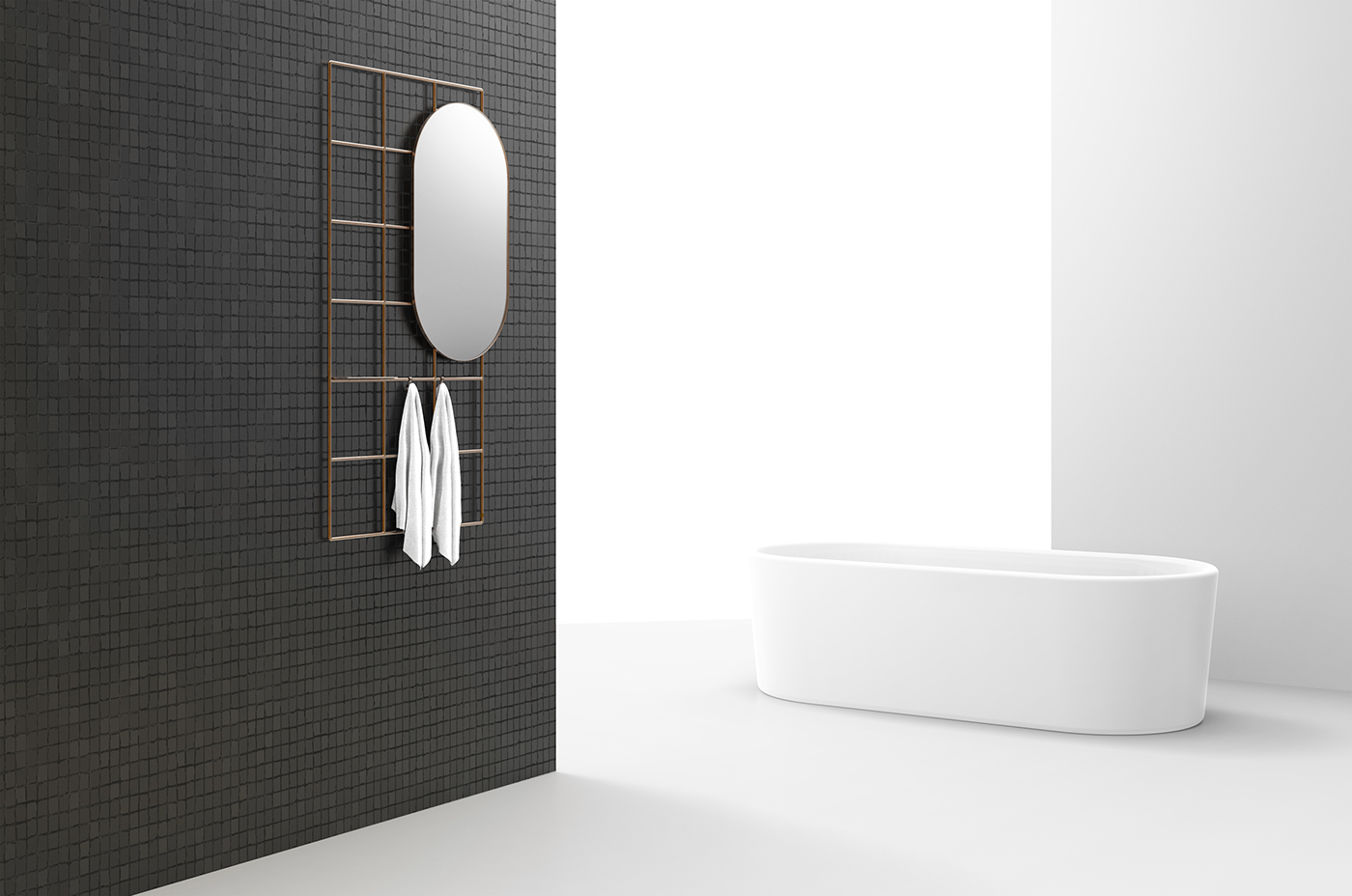 heater bathroom Spa organizer modular mirror scent copper hanger Fragrance