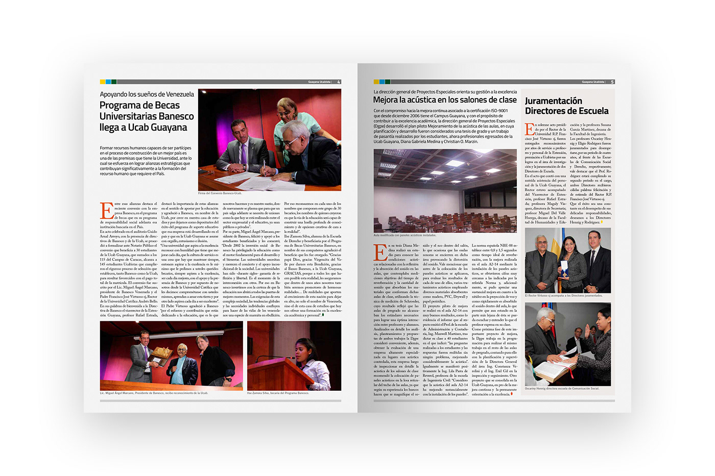 design diseño gráfico editorial editorial design  newspaper print UCAB universidad University venezuela