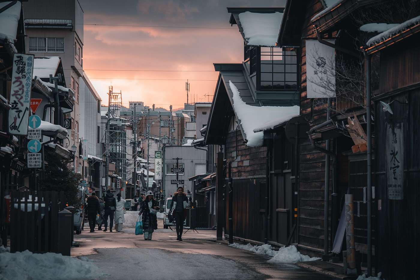 japan snow Photography  street photography city Travel night winter